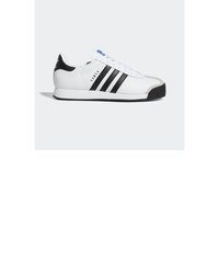 weiße und schwarze Leder niedrige Sneakers von adidas Originals