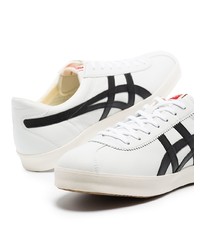 weiße und schwarze Leder niedrige Sneakers von Onitsuka Tiger