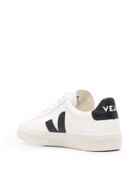 weiße und schwarze Leder niedrige Sneakers von Veja