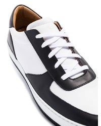 weiße und schwarze Leder niedrige Sneakers von Unseen Footwear