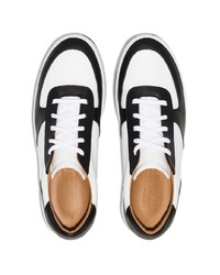 weiße und schwarze Leder niedrige Sneakers von Unseen Footwear