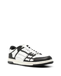 weiße und schwarze Leder niedrige Sneakers von Amiri