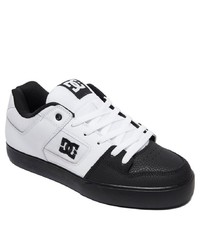 weiße und schwarze Leder niedrige Sneakers von DC Shoes