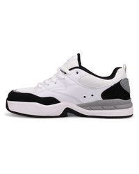 weiße und schwarze Leder niedrige Sneakers von DC Shoes