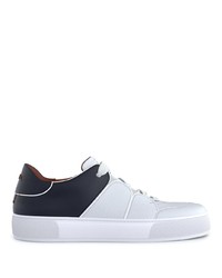 weiße und schwarze Leder niedrige Sneakers von Ermenegildo Zegna XXX