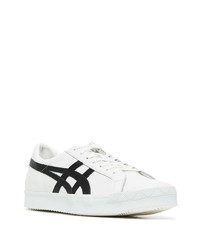 weiße und schwarze Leder niedrige Sneakers von Onitsuka Tiger