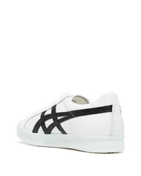 weiße und schwarze Leder niedrige Sneakers von Onitsuka Tiger