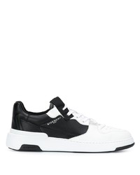 weiße und schwarze Leder niedrige Sneakers von Givenchy