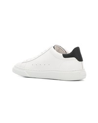 weiße und schwarze Leder niedrige Sneakers von Hogan