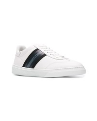 weiße und schwarze Leder niedrige Sneakers von Hogan