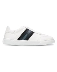 weiße und schwarze Leder niedrige Sneakers von Hogan