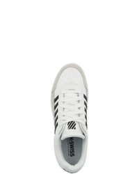 weiße und schwarze Leder niedrige Sneakers von K-Swiss