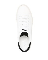 weiße und schwarze Leder niedrige Sneakers von Tagliatore