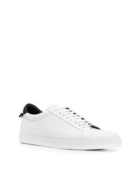 weiße und schwarze Leder niedrige Sneakers von Givenchy