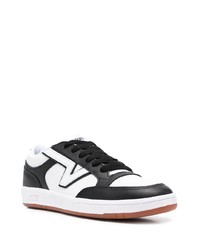 weiße und schwarze Leder niedrige Sneakers von Vans