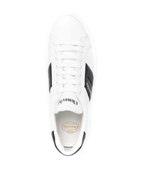 weiße und schwarze Leder niedrige Sneakers von Church's