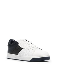 weiße und schwarze Leder niedrige Sneakers von MICHAEL Michael Kors