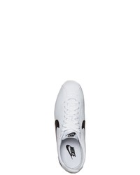 weiße und schwarze Leder niedrige Sneakers von Nike Sportswear