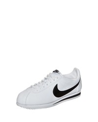 weiße und schwarze Leder niedrige Sneakers von Nike Sportswear
