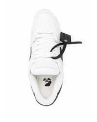 weiße und schwarze Leder niedrige Sneakers von Off-White