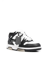 weiße und schwarze Leder niedrige Sneakers von Off-White