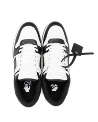 weiße und schwarze Leder niedrige Sneakers von Off-White