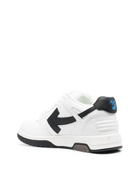 weiße und schwarze Leder niedrige Sneakers von Off-White