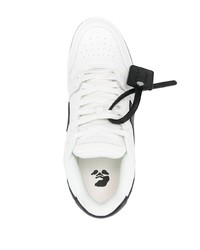 weiße und schwarze Leder niedrige Sneakers von Off-White