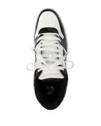 weiße und schwarze Leder niedrige Sneakers von Off-White