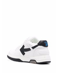 weiße und schwarze Leder niedrige Sneakers von Off-White