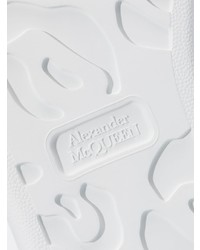 weiße und schwarze Leder niedrige Sneakers von Alexander McQueen