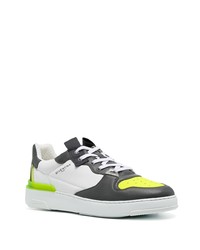 weiße und schwarze Leder niedrige Sneakers von Givenchy