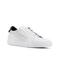 weiße und schwarze Leder niedrige Sneakers von Givenchy