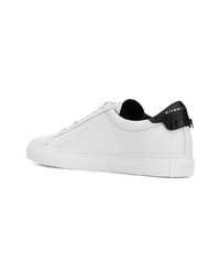 weiße und schwarze Leder niedrige Sneakers von Givenchy