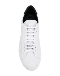 weiße und schwarze Leder niedrige Sneakers von Givenchy