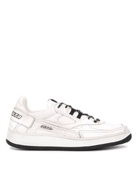 weiße und schwarze Leder niedrige Sneakers von Premiata