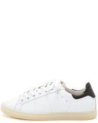 weiße und schwarze Leder niedrige Sneakers von IRO