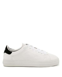 weiße und schwarze Leder niedrige Sneakers von Represent