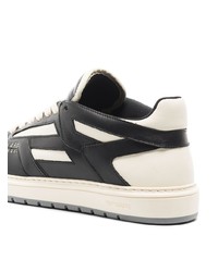 weiße und schwarze Leder niedrige Sneakers von Represent