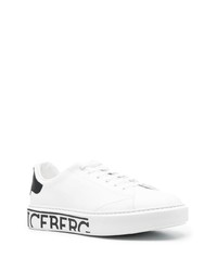 weiße und schwarze Leder niedrige Sneakers von Iceberg