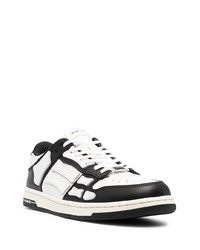 weiße und schwarze Leder niedrige Sneakers von Amiri