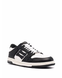 weiße und schwarze Leder niedrige Sneakers von Amiri