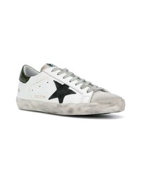 weiße und schwarze Leder niedrige Sneakers von Golden Goose Deluxe Brand