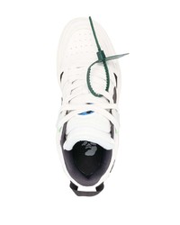 weiße und schwarze Leder niedrige Sneakers von Off-White