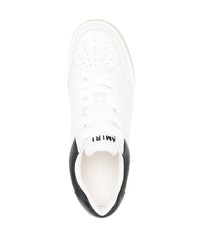 weiße und schwarze Leder niedrige Sneakers von Amiri