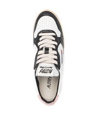 weiße und schwarze Leder niedrige Sneakers von AUTRY