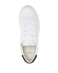 weiße und schwarze Leder niedrige Sneakers von Givenchy