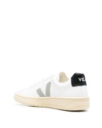 weiße und schwarze Leder niedrige Sneakers von Veja