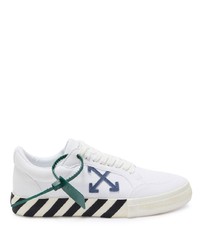 weiße und schwarze Leder niedrige Sneakers von Off-White