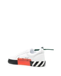 weiße und schwarze Leder niedrige Sneakers von Off-White